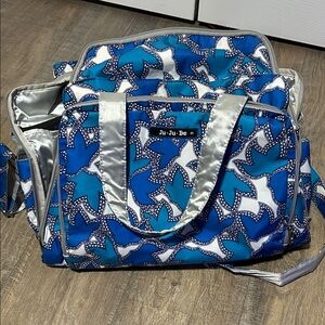 Ju-Ju-Be Vibrant Blue and Silver Baby Bag